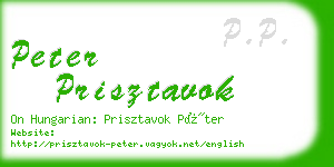 peter prisztavok business card